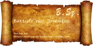 Battyányi Szabolcs névjegykártya
