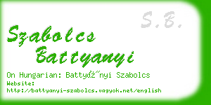 szabolcs battyanyi business card